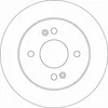 Image de TRW DF6949 2x Disque de frein Arrière Ø234mm Hauteur: 44,6mm Épaisseur: 10mm Cercle de percage -Ø: 100mm Plein Compatible avec HYUNDAI i10 IA i10 III AC3, AI3 i10 A trois volumes