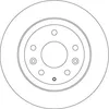 Image de TRW DF6807 2x Disque de frein Arrière Ø281mm Hauteur: 35,7mm Épaisseur: 9,5mm Cercle de percage -Ø: 114,3mm Plein Compatible avec MAZDA CX-3 DK