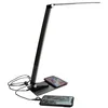 Image de JVD - Lampe LED de Chevet et de Bureau avec Chargeur à Induction Sans Fil et Port USB - Luminosité Réglable - Éclairage Blanc Chaud et Froid - Pour Chambre d’Hôtel et Bureau