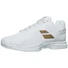 Image de Babolat Hommes Chaussures De Tennis Baskets Formateurs, Blanc/Doré, 46