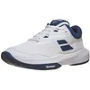 Image de Babolat - Chaussures de Tennis SFX 4 AC M, Taille 46, Blanc/Bleu Sombre, Confort Supérieur, Fit Large, Maintien Optimal, Technologie Extra Cush, Tige Légère et Ventilée, Semelle Ortholite Épaisse
