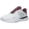 Image de Babolat, Chaussures de Tennis SFX Evo AC M, Taille 40.5, Blanc/Bordeau, Confort Optimal, Maintien et fluidité pour Joueurs Amateurs à confirmés, Adaptées à Toutes Surfaces