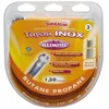 Image de DIPRA - Flexible inox gaz butane propane 1M50 - Sans date limite d'utilisation - Certifié NF - Raccords G 1/2" et M20x150 - Gaine PVC