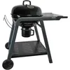 Image de Cook’in Garden - Barbecue Charbon de Bois Tonino 60   54,5 cm, Avec Couvercle Émaillé et Thermomètre Intégré, Récupérateur de Cendres, 2 Roues Renforcées, Tablette Latérale, pour Extérieur & Jardin