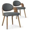 Image de Menzzo 2xgf226avintgrey Chaise, Bois/Gris, 50.5 cm
