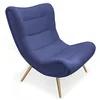 Image de Menzzo Fauteuil scandinave Romilly Tissu Bleu