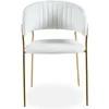 Image de Mobilier design - 4 chaises Tabata tissu bouclette crème - 53.5x52.5x79 cm OS