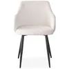 Image de Mobilier design - 2 chaises paoline tissu bouclette crème - 53,5x57x79,5 cm OS