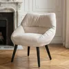 Image de Mobilier design - Fauteuil moderne et confortable en velours patrick beige - 71x73x74 cm OS