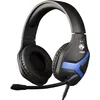 Image de Konix FFF Casque Gaming Filaire pour PS4, PS5, Switch, Xbox One et Series X|S - Microphone 45° - Câble 1,5 m - Prise Jack 3,5 mm - Noir et Bleu
