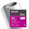 Image de Lot de 3 Rouleau de papier Jet d'Encre blanc, 914mm x 91m, 90 g/m²