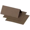Image de Clairefontaine 75079C - Paquet de 25 Marque-Places - Format 8,5x8cm - 210g/m² - Coloris Marron Taupé - Invitation Evènements et Correspondance - Gamme Pollen - Papier Premium Lisse