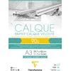 Image de Clairefontaine 97134C Bloc Collé Papier Calque - 50 Feuilles Papier Calque Hautement Transparent - A3 29,7x42 cm 90/95g - Idéal pour le Dessin Technique
