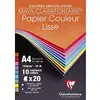 Image de Clairefontaine 97444C Bloc Encollé Papier Dessin - 20 Feuilles Papier Dessin Lisse Couleurs Vives Assorties - A4 21x29,7 cm 120g - Idéal pour les Activités Créatives