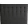 Image de Source de Rêves - Tete de lit capitonnée Eden gris anthracite, chenille bouclettes - 140 cm 140 cm