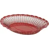 Image de ROGER ORFEVRE - Corbeille pain Vintage ovale 25x18 cm Rouge