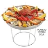 Image de Plateau fruits de mer en inox - ROGER ORFÈVRE - Ø 36 cm - Rond - 4 cm de hauteur - Gris