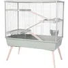 Image de ZOLUX Cage rongeur surélevée Néolife - 3 étages pour lapin - 99 x 54 x 114 cm - Vert