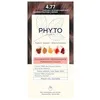 Image de Phyto Paris   Coloration Permanente 4.77 Châtain Marron Profond   Couleur Intense, Naturelle et Lumineuse   Couvre les Cheveux Blancs   Enrichie en Pigments Végétaux   Kit Complet Usage Unique