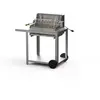 Image de Barbecue charbon sur chariot Mendy inox 54 x 32 cm Le Marquier