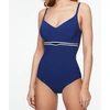Image de Chantelle - Maillot de bain 1 Pièce enveloppant Horizon bleu marine 85 C