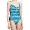Image de Chantelle - Maillot de bain 1 Pièce enveloppant Shades imprimé bleu T.90E