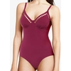 Image de Chantelle - Maillot de bain 1 Pièce enveloppant Native rouge bordeaux 85 E