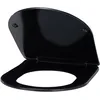 Image de Abattant WC couleur Noir universel clipsable/nettoyage facile - lunette de toilettes Thermodur extra plat frein de chute forme D NOYON & THIEBAULT