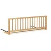 Image de NIDALYS Barriere de Lit Enfant - 120 cm Bois Naturel - Idéal pour éviter Les Chutes - Sangles de Maintien