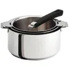 Image de Cristel S3Cman Serie 3 Casseroles Amovibles 16 a 20 Cm + 1 Poignee Mutine Noire
