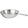 Image de Cristel Wok28Cpfsk Wok 28 Cm Inox Castel Pro Sans Couvercle