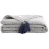 Image de Essix Plaid uni en Jacquard de Coton, 130cm x 170cm, Multicolore, Folk