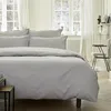 Image de Housse de Couette en Satin de Coton, Grand Hôtel, Argent, 260x240 cm, Essix