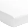 Image de Essix - Drap Housse Triumph Line Satin de coton Blanc 120 x 190 cm