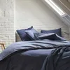 Image de ESSIX Housse de Couette en Coton Bicolore, Bons Jours, Nocturne/Denim, 260x240 cm
