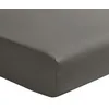 Image de Drap-Housse en Satin de Coton, Palazzo, Zinc, 80x200 cm, Essix, Gris