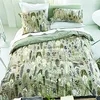 Image de Housse de couette imprimée en percale de coton, Quill natural