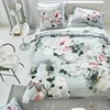 Image de Housse de couette imprimée en satin de coton, Peonia Grande