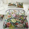 Image de Housse de couette imprimée en satin de coton, Grandiflora