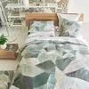 Image de Housse de Couette imprimée en Percale de Coton, Geo Moderne Pewter, 200x200 cm, Designers Guild