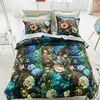 Image de Housse de Couette imprimée en Satin de Coton, Minakari Cobalt, 240x220 cm, Designers Guild