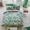 Image de Housse de Couette imprimée en Satin de Coton, Fleur Orientale, 200x200 cm, Designers Guild