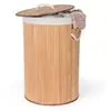 Image de Panier à linge COMPACTOR Rond pliable Bambou Naturel