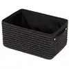Image de Panier de rangement doublé tissu Lilou noir RAN9695
