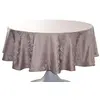Image de CALITEX Nappe DAMASSEE Ombra Taupe Ovale 180x240