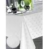 Image de CALITEX Nappe résistantes aux Taches damassé Scale Blanc - Motif Eventails
