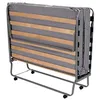 Image de SEDAC Lit Pliant 120 cm Luxe - Lit d’Appoint ou Régulier Adulte, Mousse Confort, Structure Acier Renforcé, Pliable Compact avec roulettes