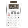 Image de Lexibook, Calculatrice de Poche 8 Chiffres, Fonctions Basiques et mémoire, Touches en Silicone pour Bureau, Scolaire, Maison, Solaire & Piles, Blanche/Grise, C208