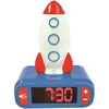 Image de LEXIBOOK - Réveil veilleuse Fusée - Sons et mélodies écran LCD rétro-éclairé et lumineux - Bleu Blanc Rouge