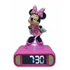 Image de LEXIBOOK - Réveil veilleuse Minnie - Sons et mélodies écran LCD rétro-éclairé et lumineux - Rose Noir